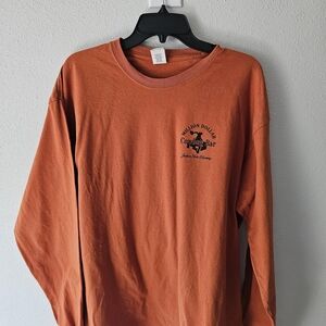 Gildan Rust Long Sleeve Men's Tee